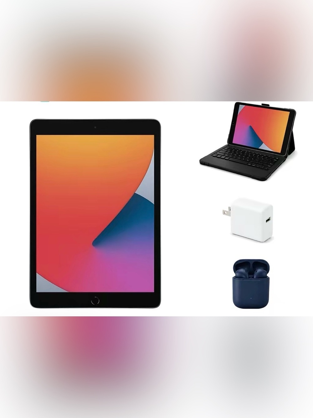 Apple iPad 10.2" 7th Gen 32GB Wi-Fi Space Gray|Keyboard|Charging cube|Headphone